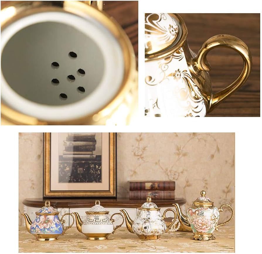 Amazon | KINGZHUO ティーポット 高級 金箔 ティーポット イン